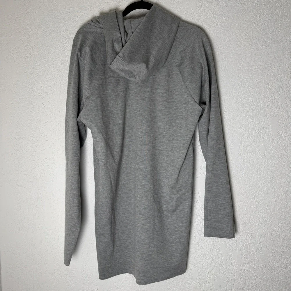 Jordan Mens L Heather Grey Elongated Pullover Hoodie Jumpman
